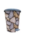 Tuffex pedálos szemetes mintás 25l TP2218 Díszkő