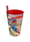 Tuffex Superman pohár szívószállal TP512-51 ÚJ barna
