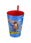 Tuffex Superman pohár szívószállal TP512-51 ÚJ bluefront