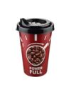 Tuffex pohár kávé mintás tetővel 0,25l TP514 piros