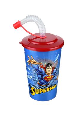Tuffex Superman pohár szívószálas tetővel TP513-51 ÚJ 1