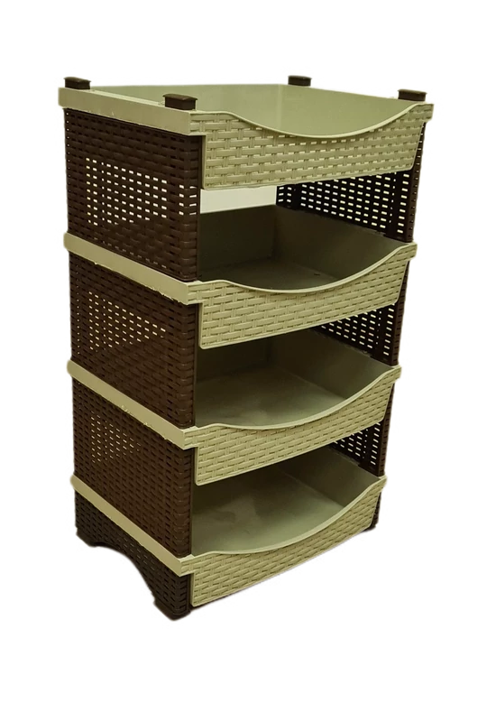 Tuffex tároló konyhai polc rattan 4 részes TP7013