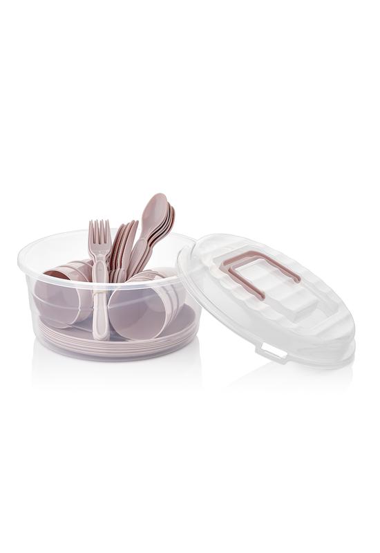 Tuffex piknik szett 32 részes TP470 pink